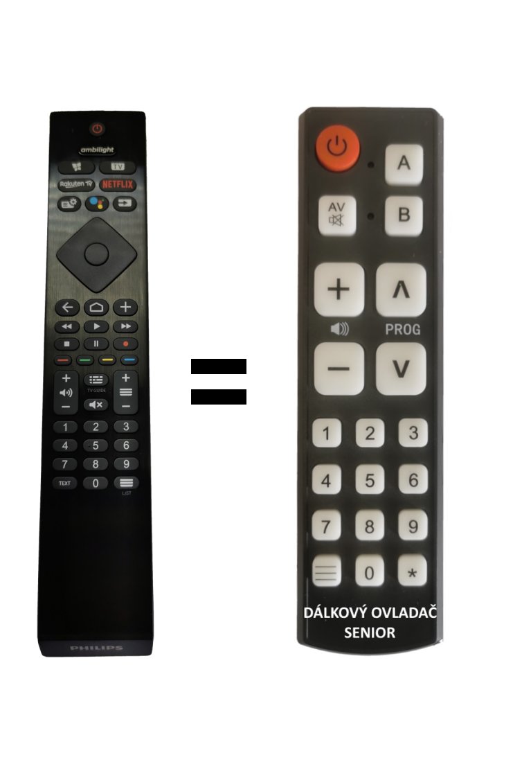Philips YKF474-B001, 398GM10BEPHN0019HT replacement remote control for the elderly