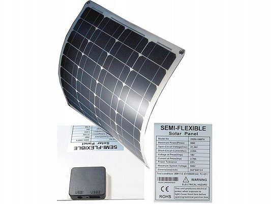 Fotovoltaický solární panel USB+12V/50W flexibilní OS50-18MFX