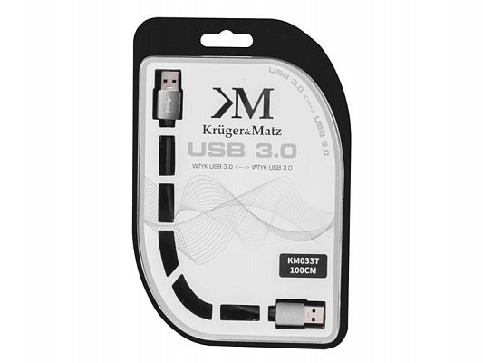 Kabel KRUGER & MATZ KM0337 1x USB 3.0 A konektor - 1x USB 3.0 A konektor 1m