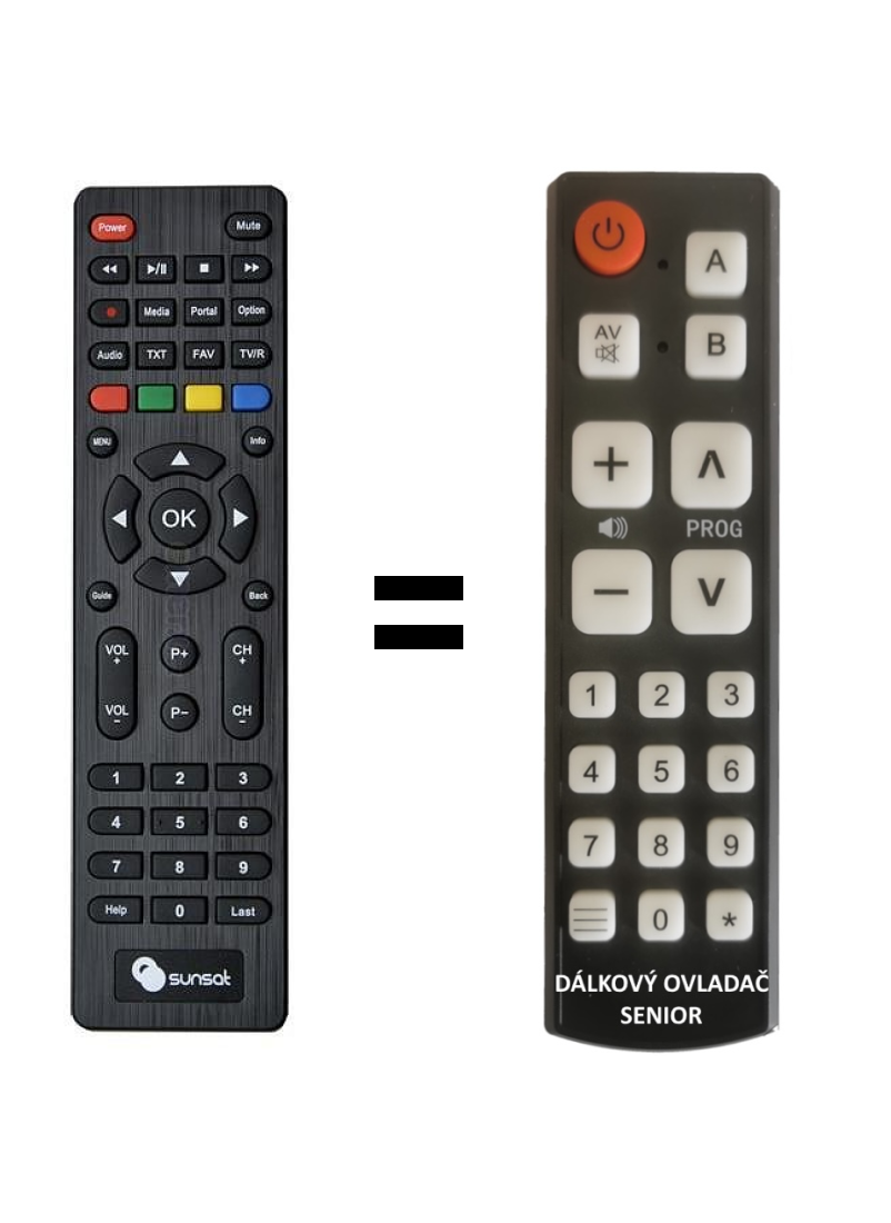 Sunsat S400HDi replacement remote control for seniors
