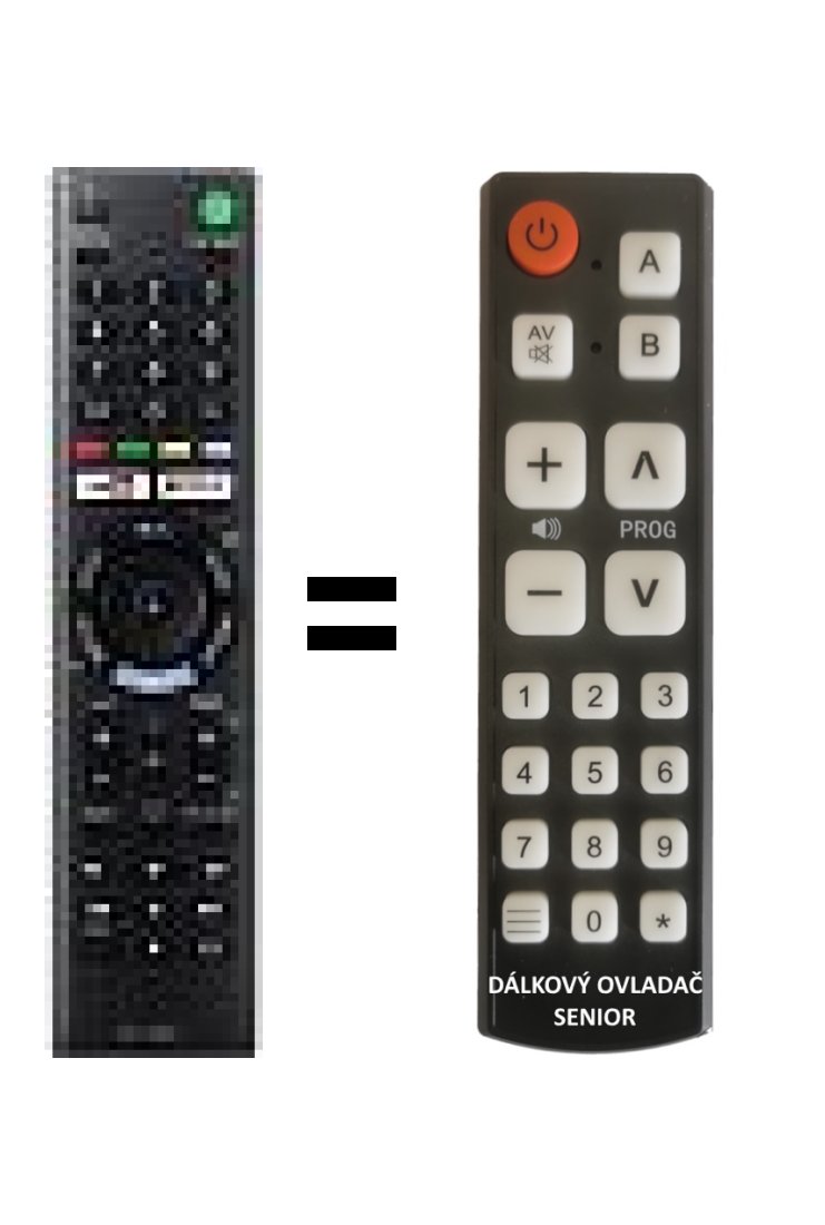 karaciğer tanım kurtarmak  Sony Bravia KDL-50WF665 replacement remote control for seniors. for 11.5 €  - TV SONY | emerx.eu