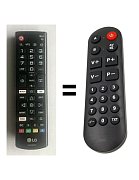 LG 75NANO91 náhradní dálkový ovladač pro seniory.