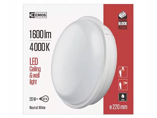 Svítidlo stropní EMOS ZM3010 20W přisazené