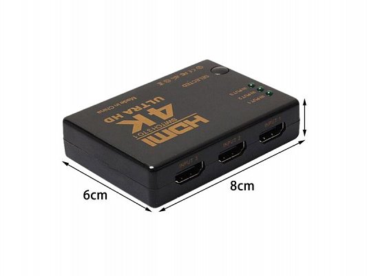 Přepínač 3x HDMI - 1x HDMI HADEX UH-301