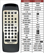 Technics RAK-CH193WH náhradní dálkový ovladač jiného vzhledu