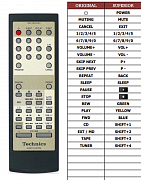 Technics RAK-HDA25WH náhradní dálkový ovladač jiného vzhledu