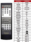 Technics SC-HD501 náhradní dálkový ovladač jiného vzhledu