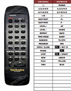 Technics SL-PG390 náhradní dálkový ovladač jiného vzhledu