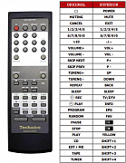 Technics ST-HD501 náhradní dálkový ovladač jiného vzhledu
