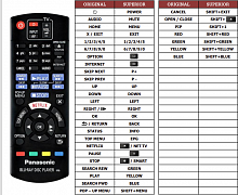 Panasonic DMP-BDT171 náhradní dálkový ovladač jiného vzhledu