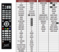 Panasonic DMP-UB900EGK náhradní dálkový ovladač jiného vzhledu