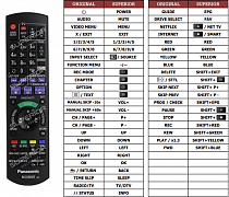 Panasonic DMR-BCT855 náhradní dálkový ovladač jiného vzhledu