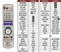 Panasonic DMR-EH55 náhradní dálkový ovladač jiného vzhledu