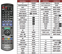 Panasonic DMRE-H56 náhradní dálkový ovladač jiného vzhledu