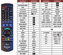 Panasonic DMRE-X77 náhradní dálkový ovladač jiného vzhledu