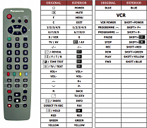 Panasonic EUR511310 náhradní dálkový ovladač jiného vzhledu