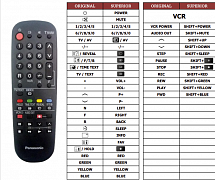 Panasonic EUR51851 náhradní dálkový ovladač jiného vzhledu