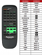 Panasonic EUR644344 náhradní dálkový ovladač jiného vzhledu
