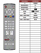 Panasonic EUR7651050A náhradní dálkový ovladač jiného vzhledu