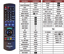 Panasonic N2QAYB000136 náhradní dálkový ovladač jiného vzhledu