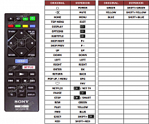 Sony BDP-S3700 náhradní dálkový ovladač jiného vzhledu