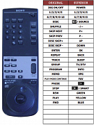 Sony CDP-CX57 náhradní dálkový ovladač jiného vzhledu