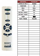 Sony CFD-S300L náhradní dálkový ovladač jiného vzhledu