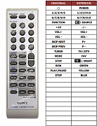 Sony CMT-A70 náhradní dálkový ovladač jiného vzhledu