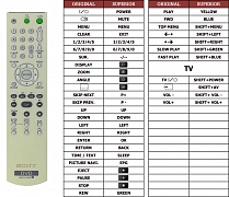 Sony DVP-NS37 náhradní dálkový ovladač jiného vzhledu