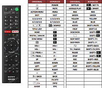 Sony KD-49XD8305 náhradní dálkový ovladač jiného vzhledu