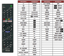 Sony KD-55XE7096 náhradní dálkový ovladač jiného vzhledu