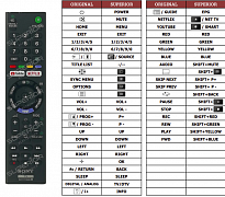 Sony KD-55XE8096 náhradní dálkový ovladač jiného vzhledu