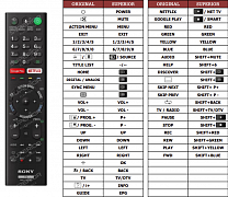 Sony KD-65XF8588 náhradní dálkový ovladač jiného vzhledu
