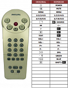 Philips 14CE1200-09B náhradní dálkový ovladač jiného vzhledu
