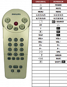 Philips 14CE2201 náhradní dálkový ovladač jiného vzhledu