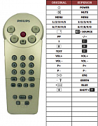 Philips 14CN2001-57W náhradní dálkový ovladač jiného vzhledu