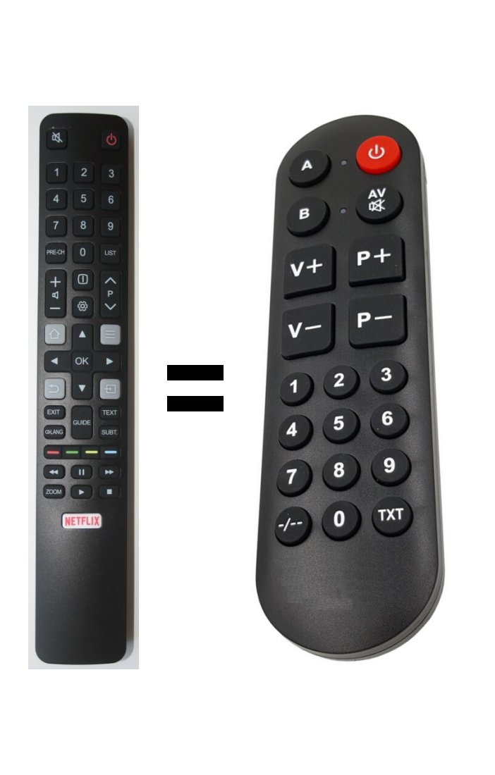 TCL 50P615 náhradní dálkový ovladač pro seniory. za 299 Kč 