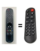 LG 43UP8000 náhradní dálkový ovladač pro seniory.