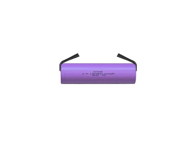 Baterie nabíjecí Li-Ion 18650 3,7V/2000mAh 3C MOTOMA s páskovými vývody