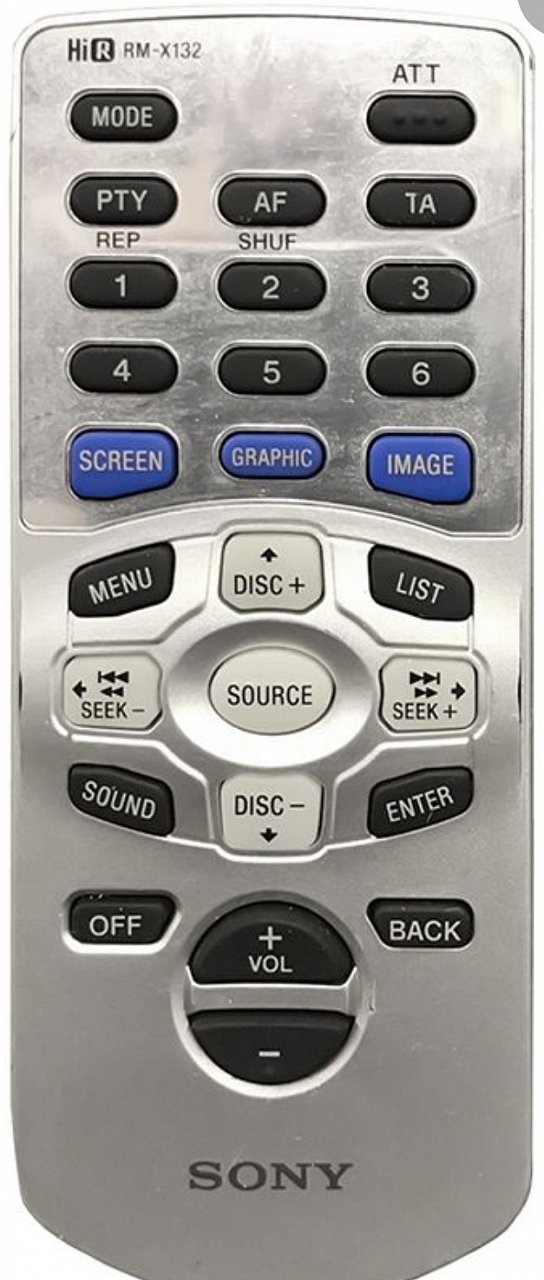 Sony RM-X132, CDX-M1000TF, CDX M1000TF replacement remote control