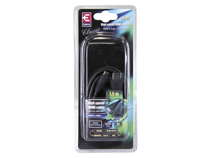 Kabel EMOS HDMI/HDMI-C mini 1,5m