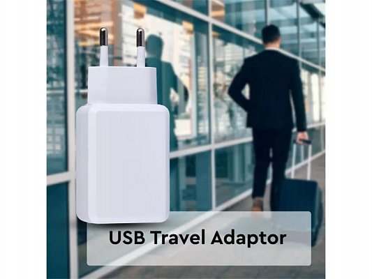 Adaptér USB V-TAC VT-1026-W/QC3.0