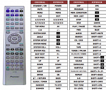 Pioneer AXD-7305 náhradní dálkový ovladač jiného vzhledu