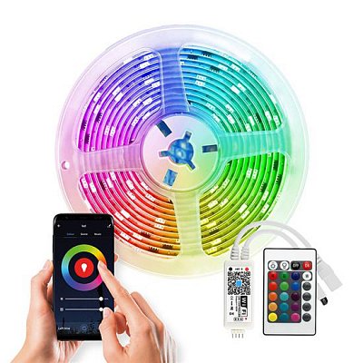 Smart LED pásek 12V 90LED/m IP65 20W/5m RGB SOLIGHT WM57