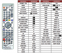 Pioneer DVR-530HS náhradní dálkový ovladač jiného vzhledu