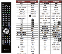 Pioneer KRL32V(TV) náhradní dálkový ovladač jiného vzhledu