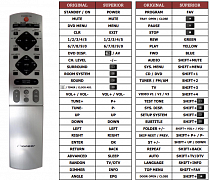 Pioneer NS-DV1000 náhradní dálkový ovladač jiného vzhledu