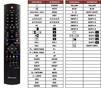 Pioneer PDP427XD(SIMPLY DIGITAL) náhradní dálkový ovladač jiného vzhledu