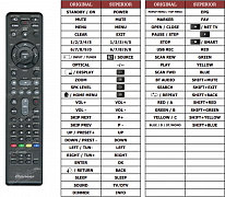 Pioneer S-BD707T náhradní dálkový ovladač jiného vzhledu