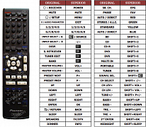 Pioneer VSX420 náhradní dálkový ovladač jiného vzhledu